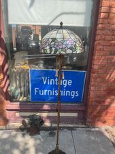 Antique brass floor lamp - $325