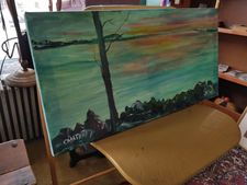 Sylvan Beach, Oneida Lake<br />
Painting by local artist Albert Casatelli<br />
$125