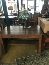 Mission oak desk - $245