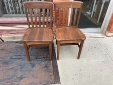 Set of 4 oak chairs - $125