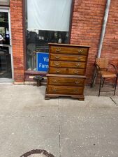Fruitwood chest of drawers - $195