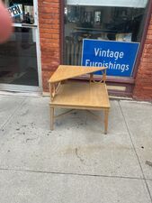 Mid century corner living room stand - $195